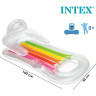 Надувной матрас-кресло для плавания INTEX 160х85 см с окном, до 100 кг, от 14 лет, прозрачный 58802 PPOZPACHHYII